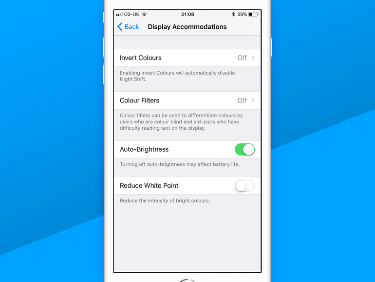 iOS 11 tips - auto brightness