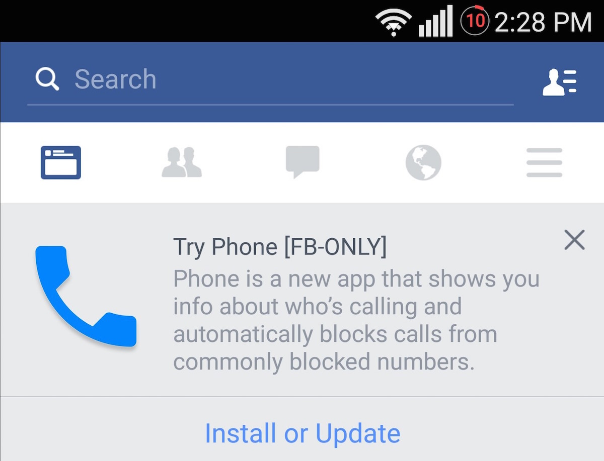 Facebook creating a phone dialer app?