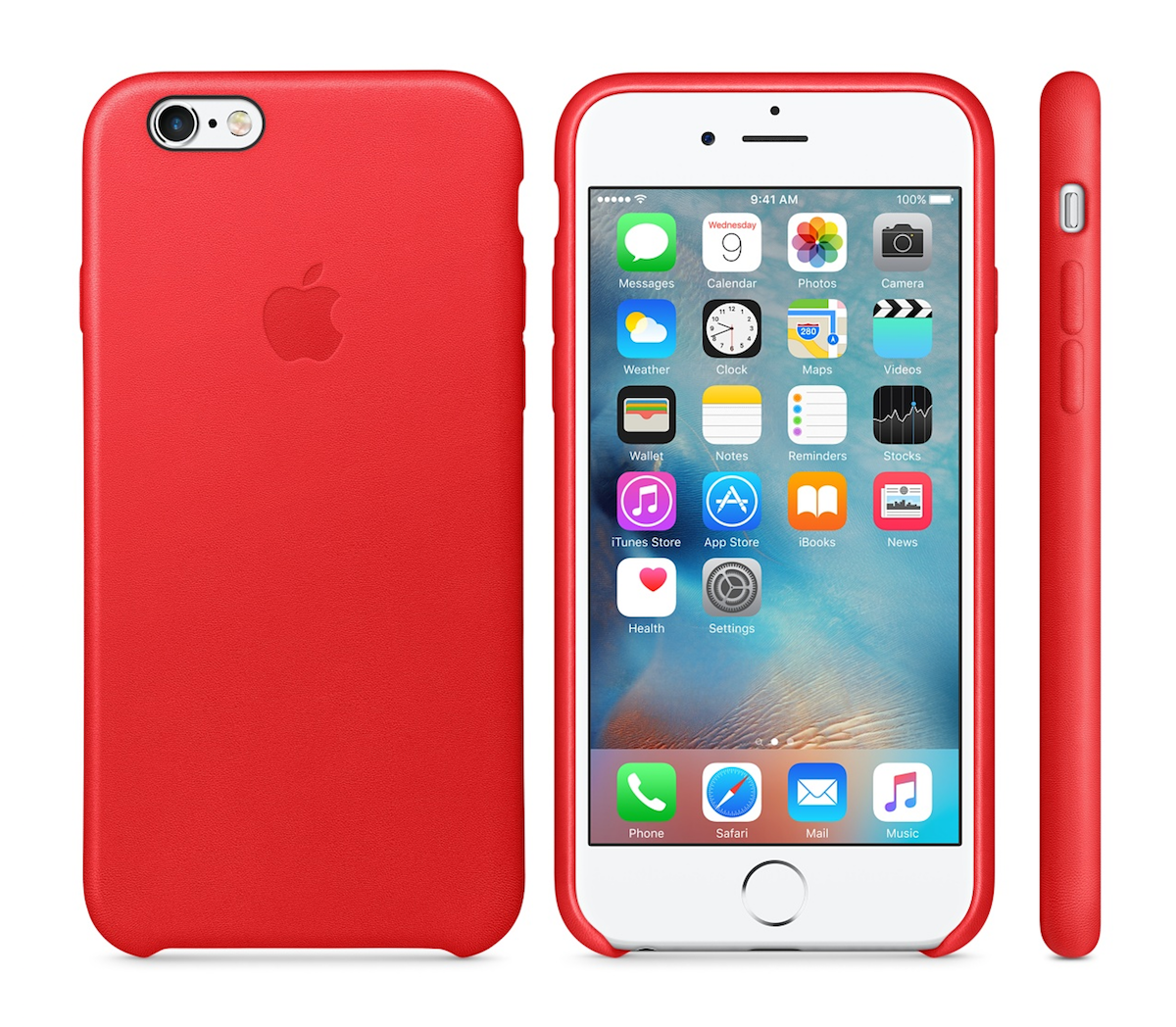 Product (Red) leather case for iPhone 6s