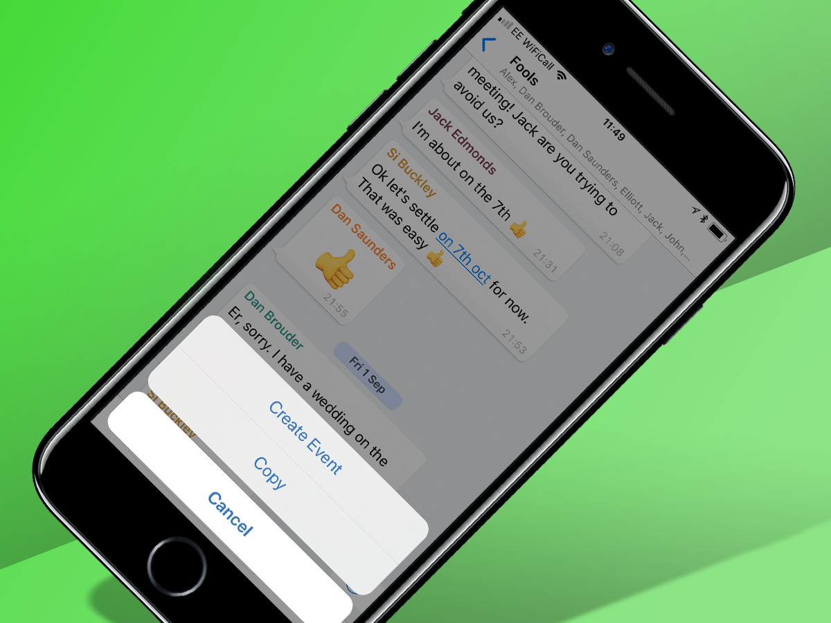 25 best WhatsApp tips: add dates to your calendar