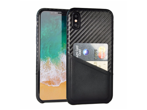 OLIXAR CARBON FIBRE CARD POUCH IPHONE X CASE