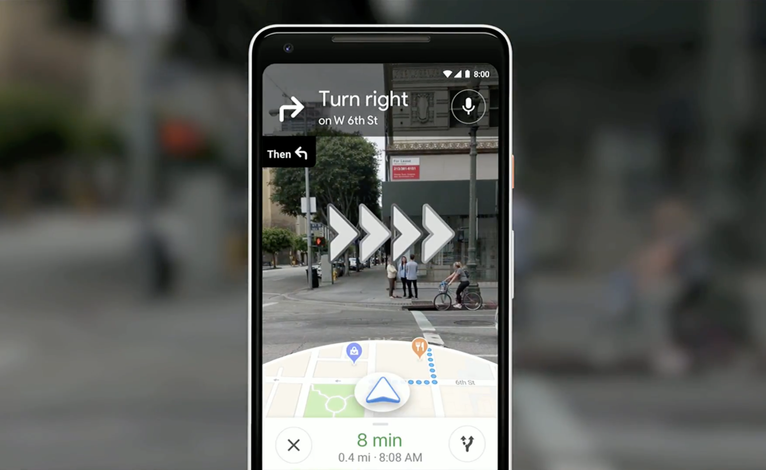 5) GOOGLE MAPS' AR DIRECTIONS WILL HELP YOU AVOID WALKING INTO LAMPPOSTS