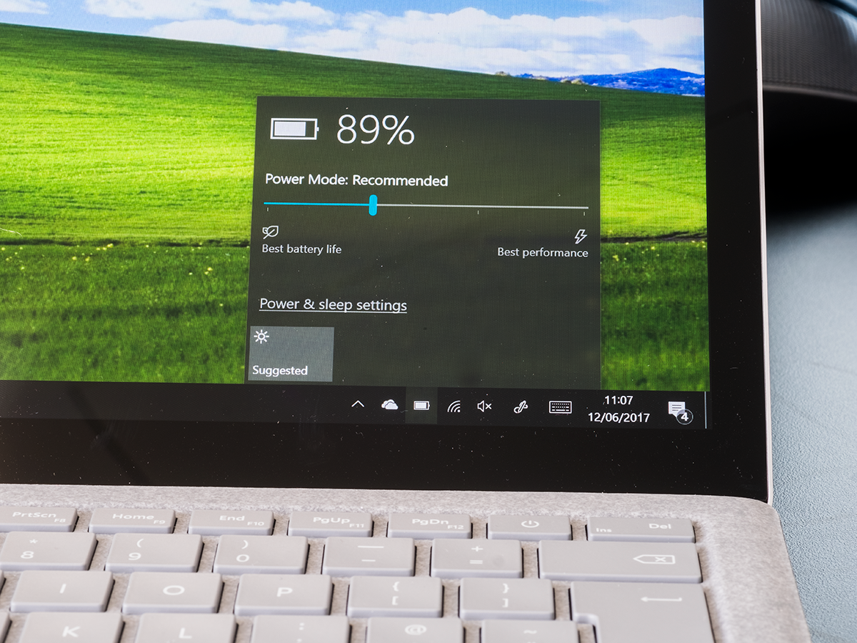 Microsoft Surface Laptop: Power, battery & storage