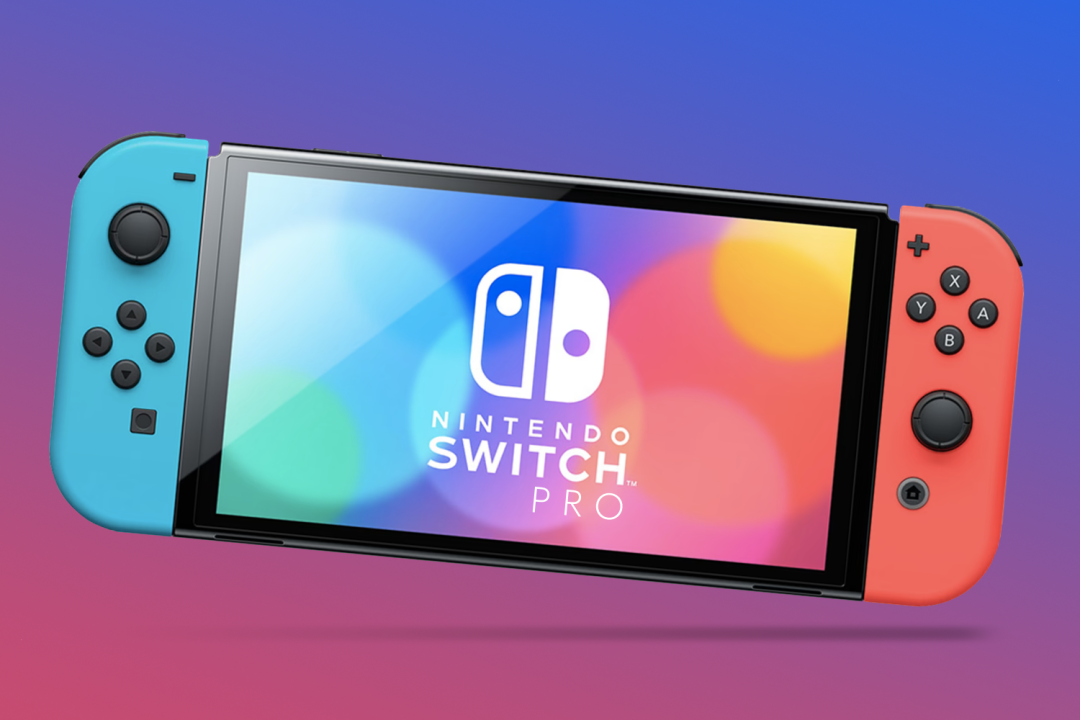 Nintendo Switch Pro console neon