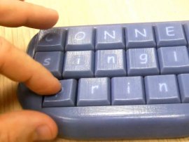 Fully functioning keyboard 3D printed in single session
