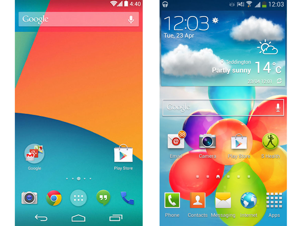 Why the Nexus 5 is better than the Galaxy S5 OS