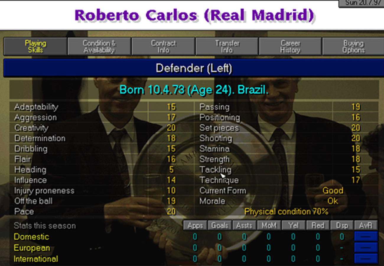 4) Championship Manager: Season 97/98 (1997, PC)