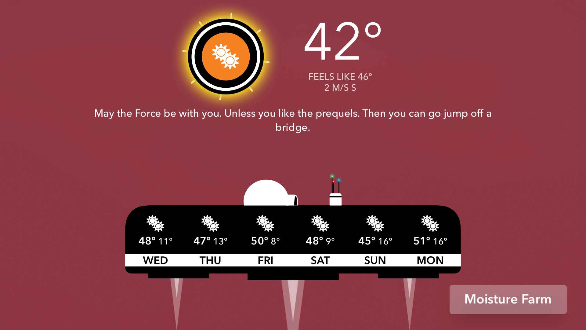 CARROT Weather (£3.99, Apple TV only)