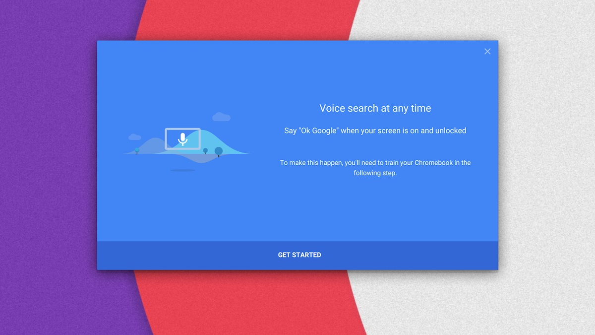 Chromebook always-on voice search