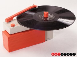 DUO is an Alexa-enabled compact turntable with a handy detachable bluetooth speaker