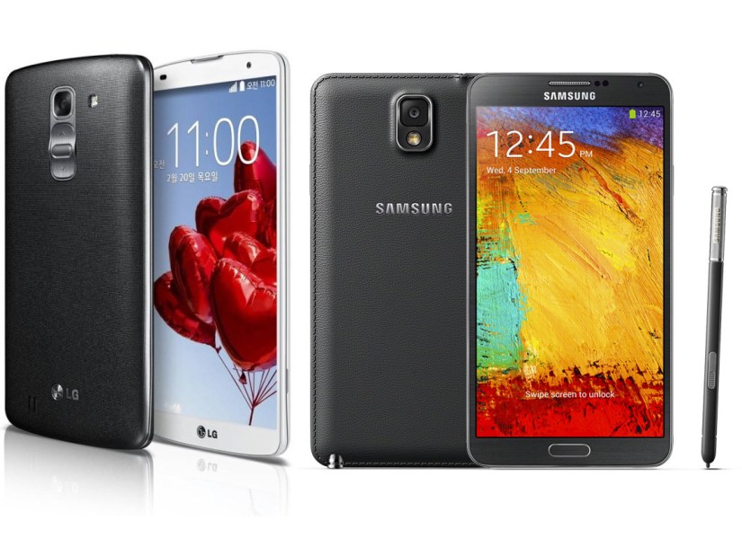 Samsung Galaxy Note 3 vs LG G Pro 2