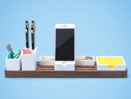 The Gather modular organiser takes a stylish hand to your gadget clutter