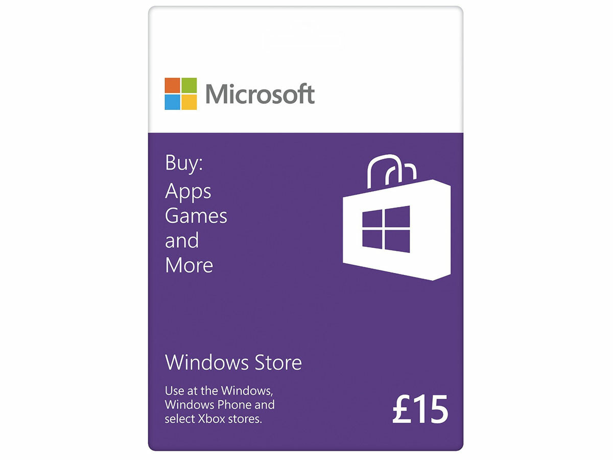 Microsoft Windows Store gift card (£5-50)