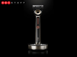 The Heated Razor by GilletteLabs mimics a hot towel on the face