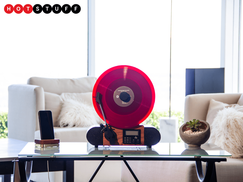 The Fuse Vert is a vertical record player that defies gravity