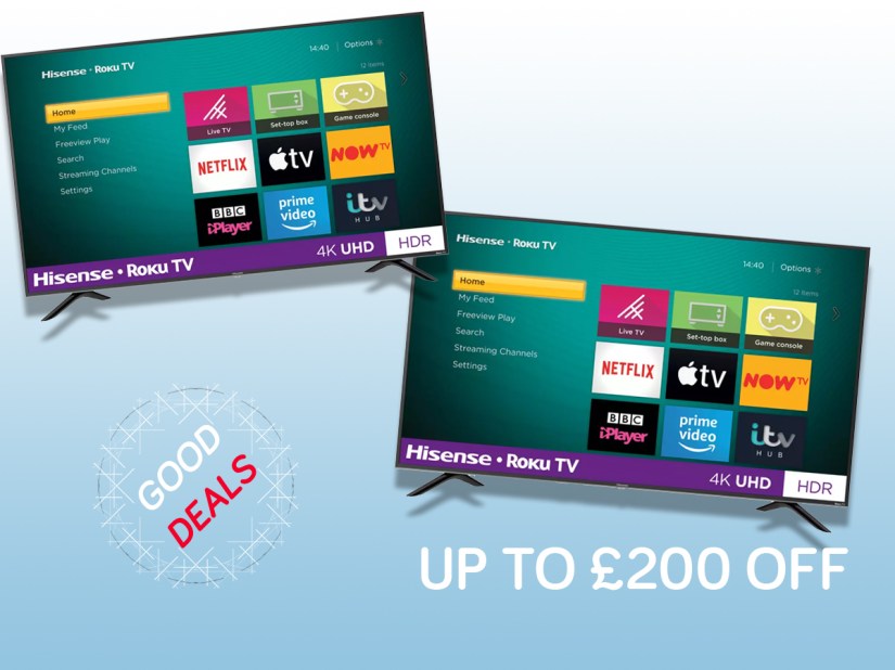 Need a new telly? Get up to £200 off HiSense 4K Smart TVs