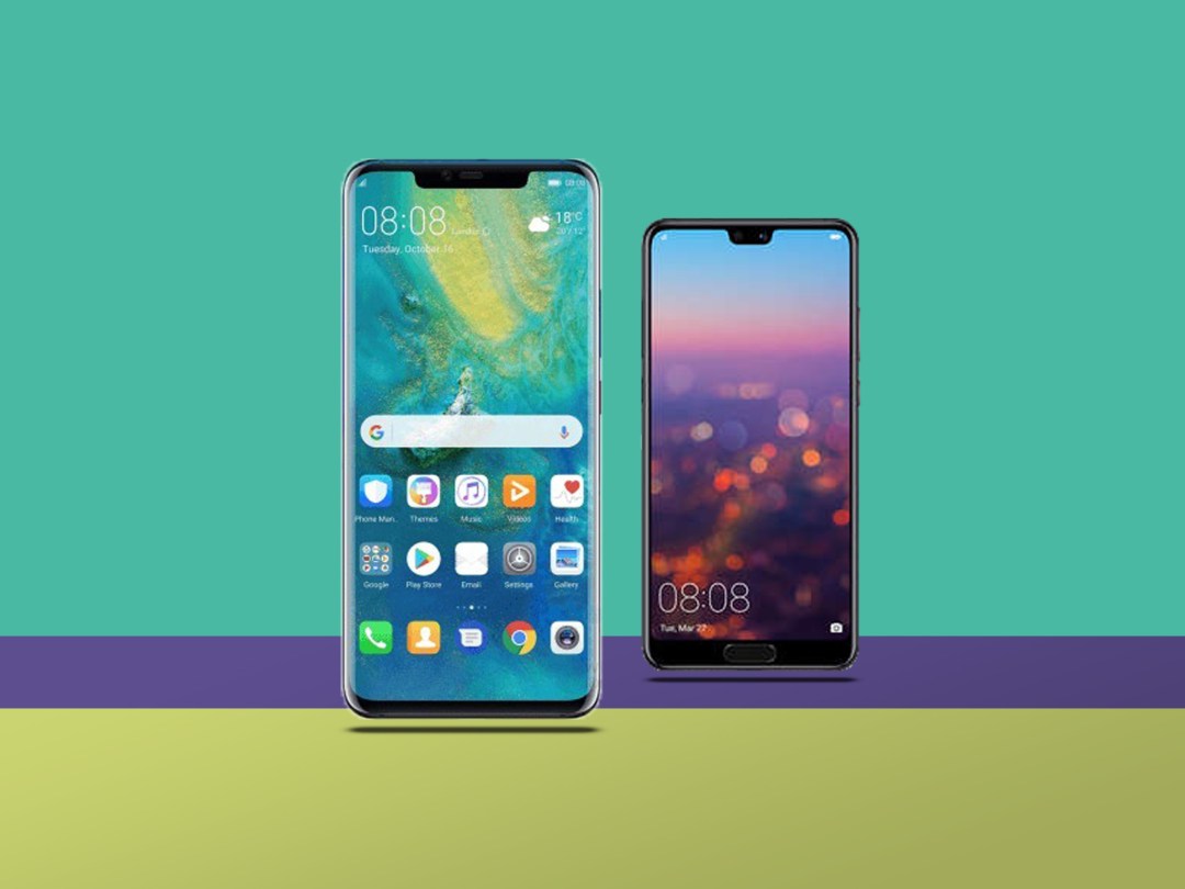 Huawei Mate 20 Pro and P20 Pro side by side