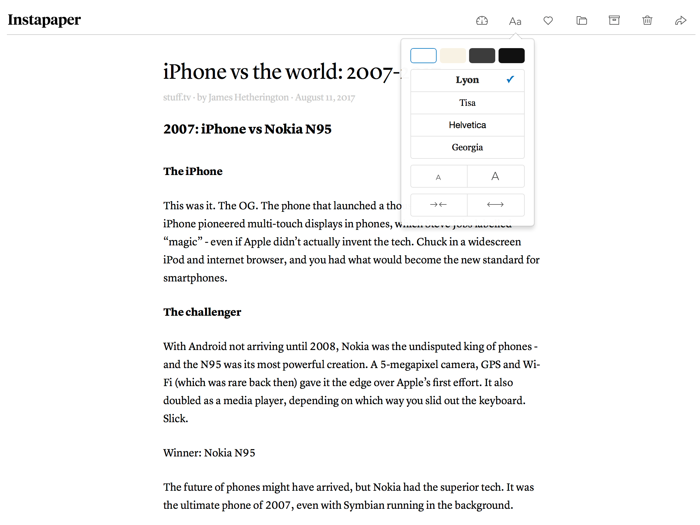 Instapaper – web PVR