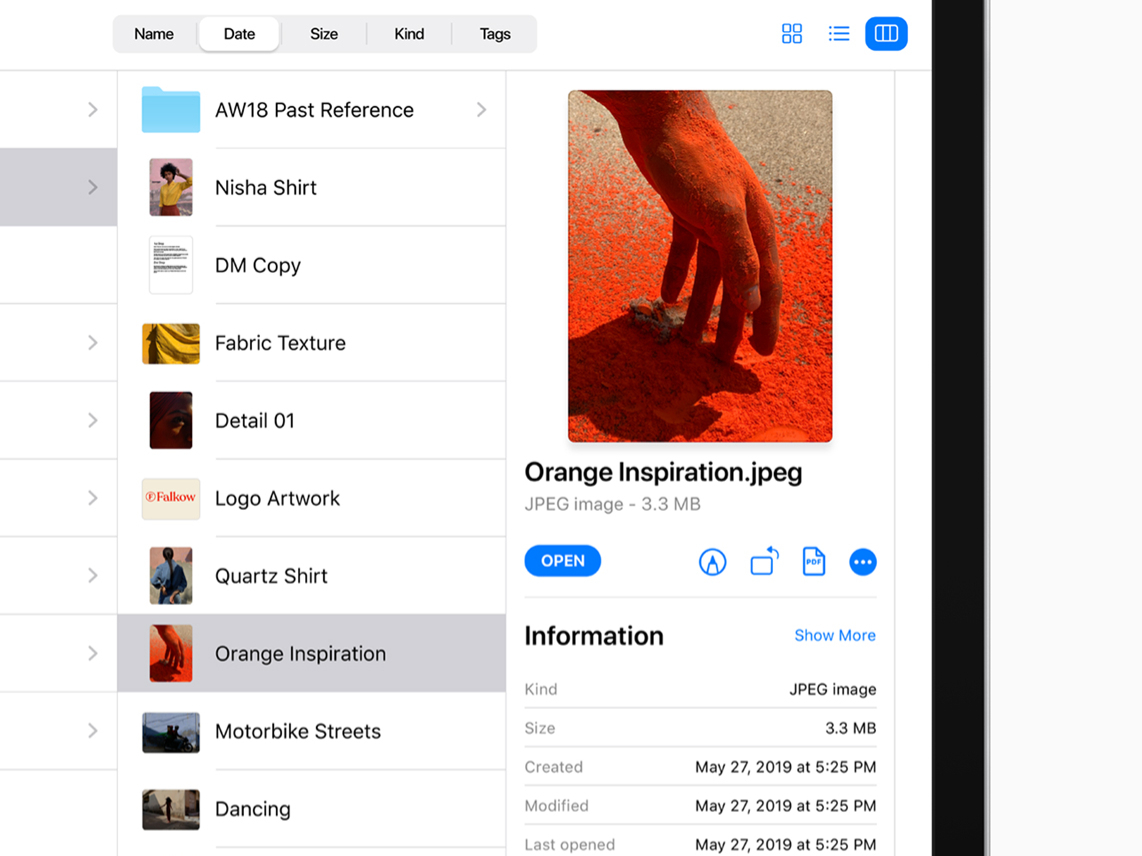 A revamped Files app