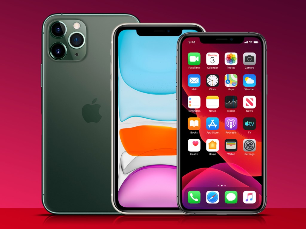 Apple iPhone 11 and Pro and Max side by side