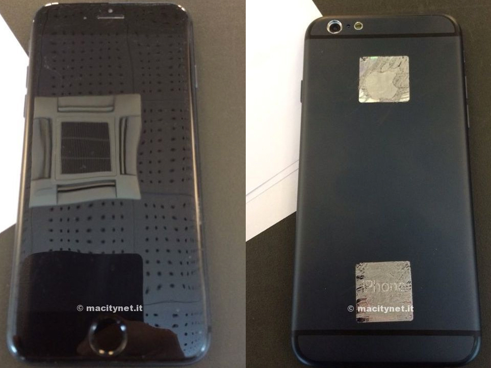 iPhone 6 dummy unit brushes shoulders with the Galaxy S5 and iPhone 5s