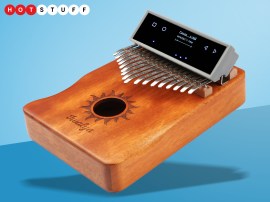 Kalimba Go is a modern-day combination of wood thumb piano and Guitar Hero