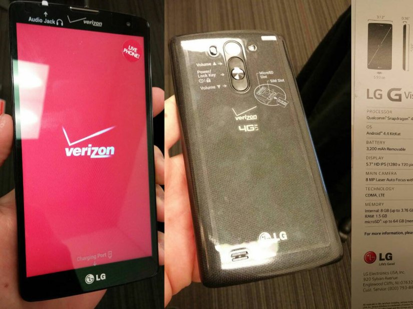 5.7in LG G Vista launching in US this week