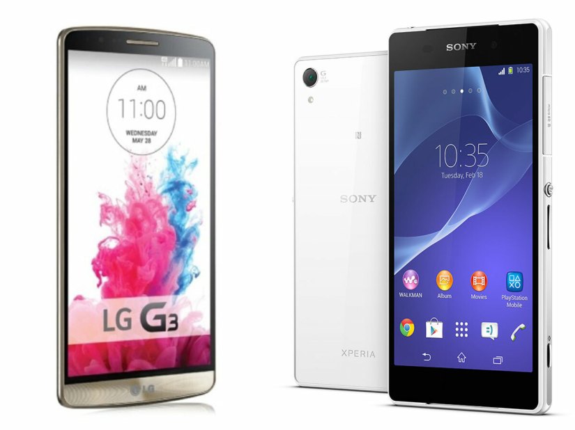 LG G3 vs Sony Xperia Z2: the weigh-in