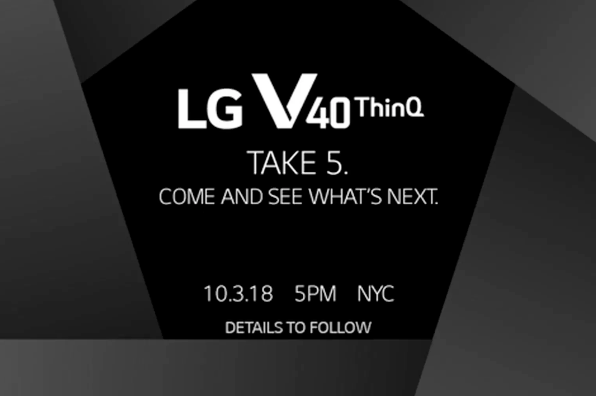 When will the LG V40 ThinQ be out?