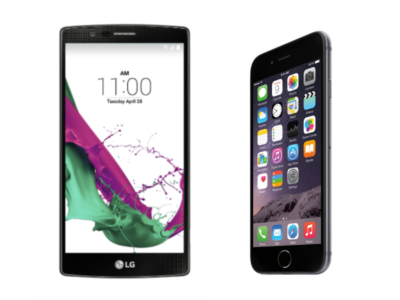 LG G4 vs Apple iPhone 6: the weigh-in