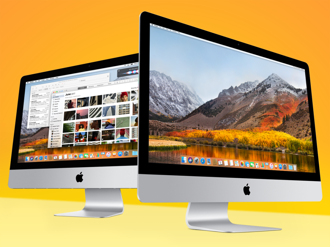 MacOS High Seirra displayed on iMac