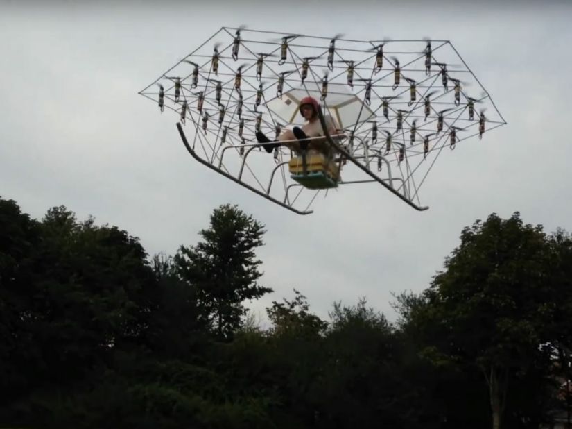 This guy took to the skies in a 54-propeller super drone