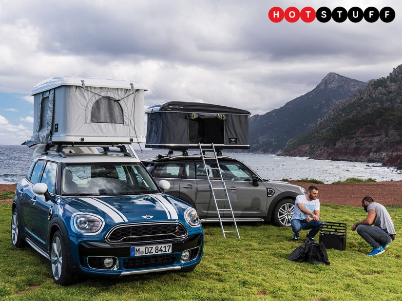 This rooftop tent makes your Mini Countryman a mobile camper