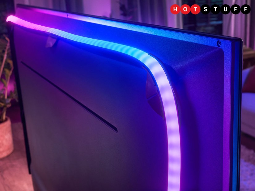 The Philips Hue Play gradient lightstrip can sync its colour output with your TV, Ambilight style