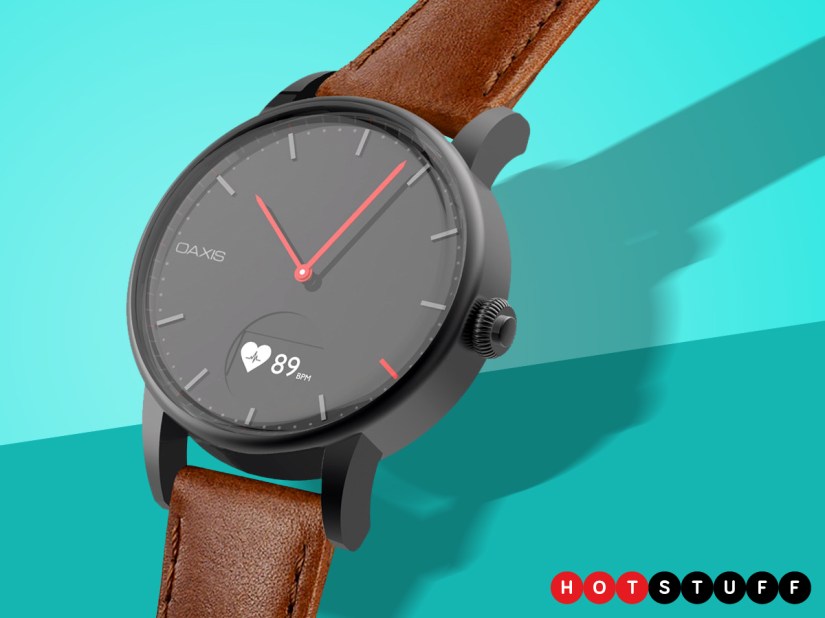 Oaxis Timepiece is a minimal combination of analogue watch, heart monitor and fitness aid
