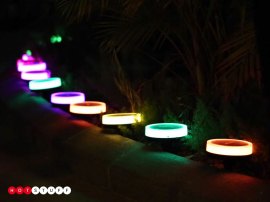 How does your garden glow? Using eco-friendly discs of luminescence, actually
