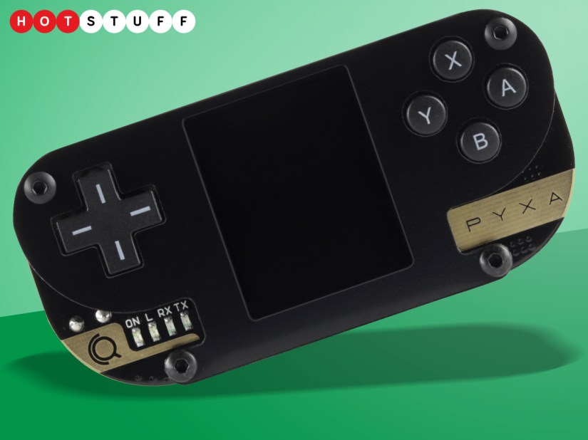 Pyxa is a tiny handheld in kit form that teaches you how to make a console and games