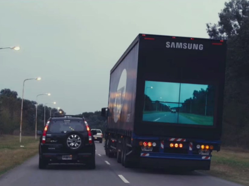 Samsung’s see-through Safety Trucks help you see hazards on the road ahead