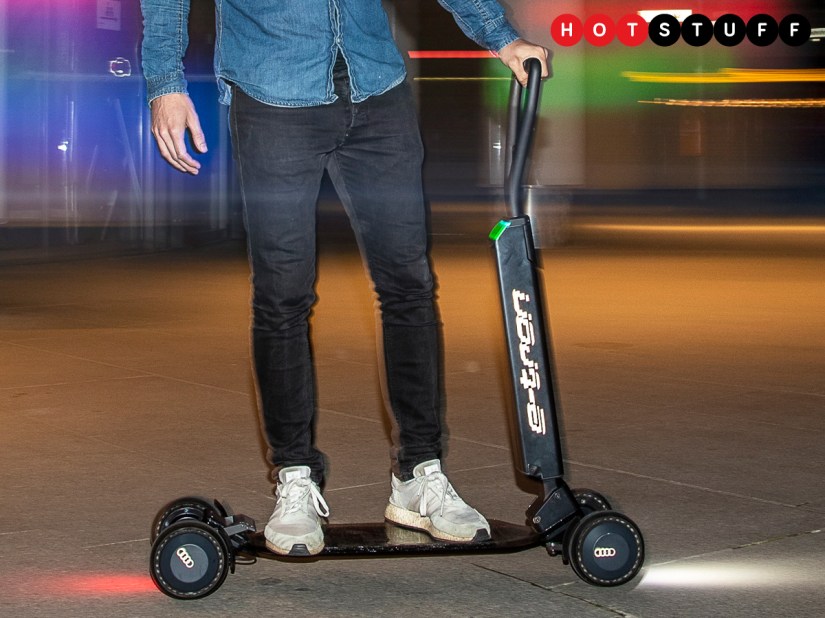 Audi’s latest E-Tron creation is what happens when a scooter and a skateboard fall in love
