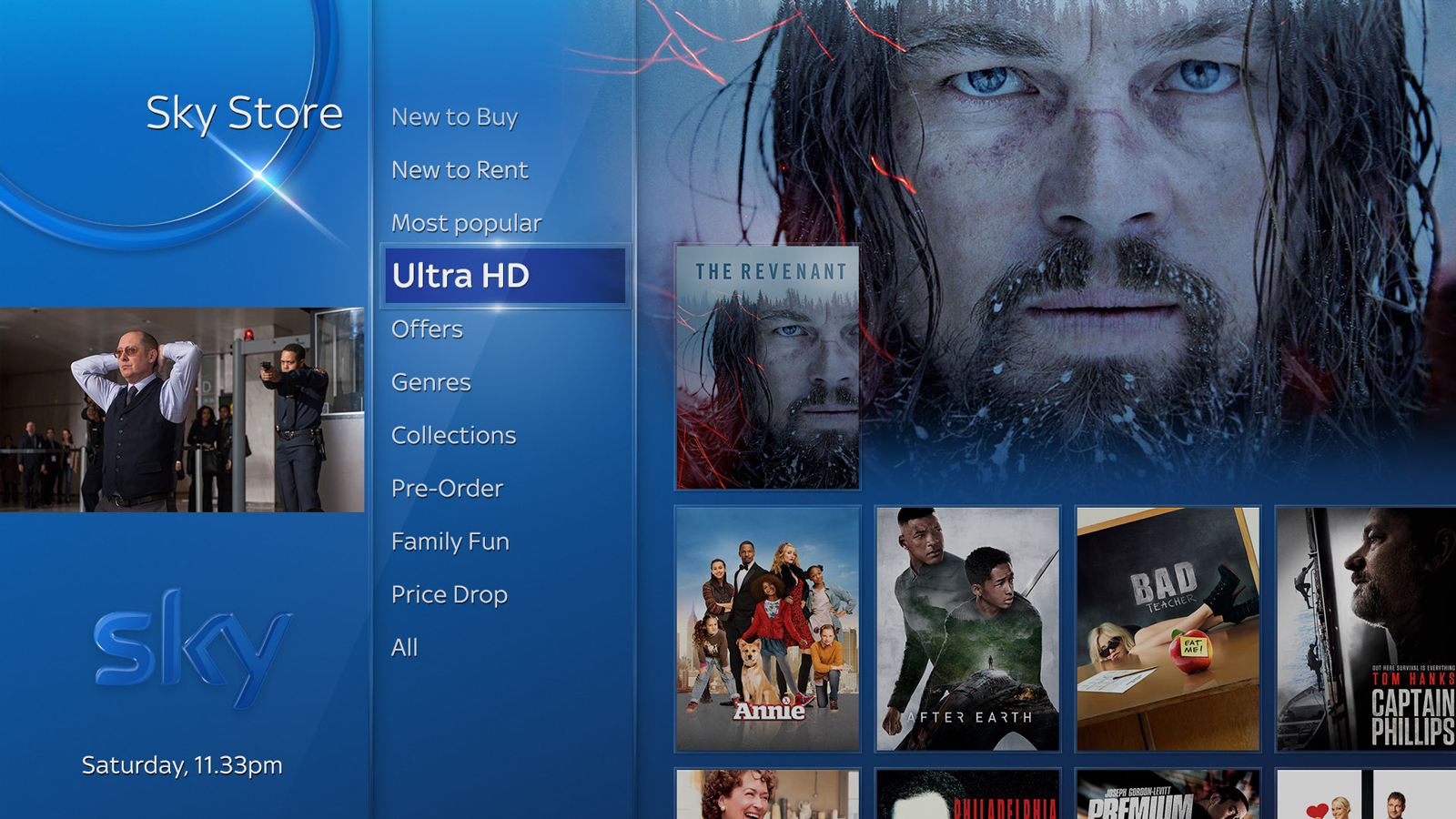 5) Sky Q 4K channel: there isn’t one