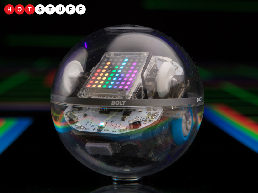 Sphero Bolt is a programmable ball with a dot-matrix display