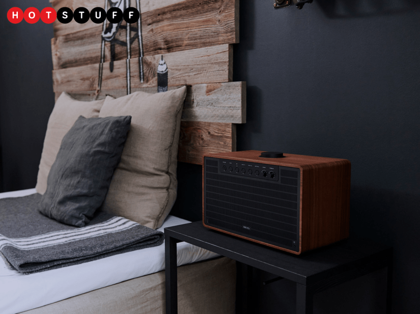 Revo’s SuperTone is an all-in-one wireless speaker with a retro aesthetic