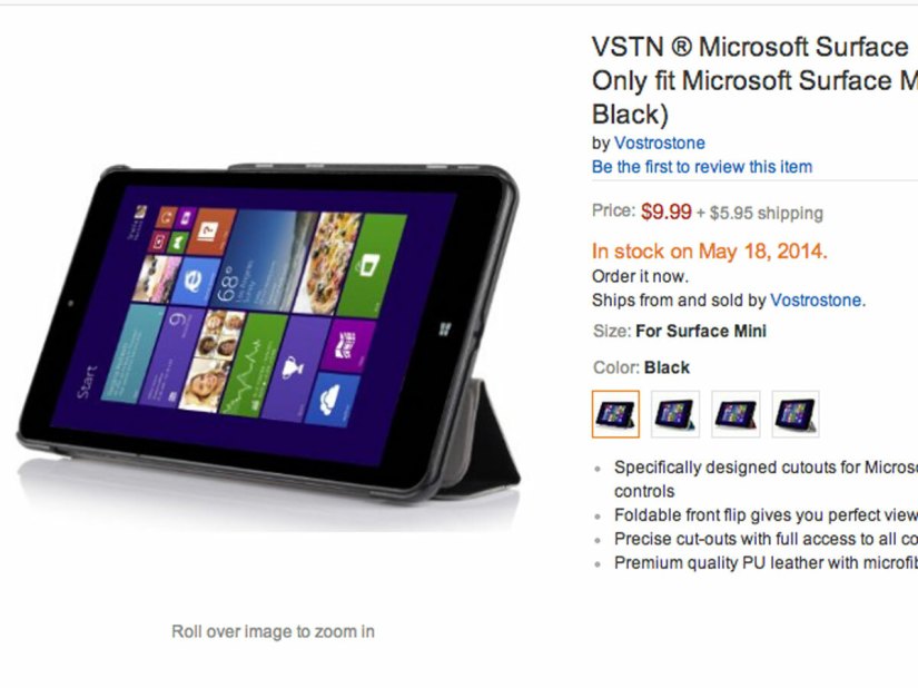 Microsoft Surface Mini outed by Amazon listing
