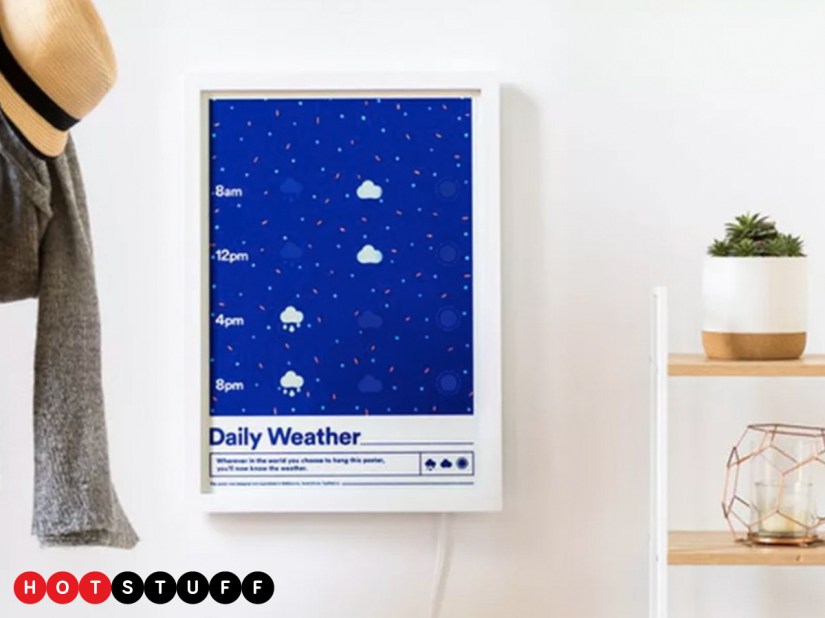 This internet-connected poster warns you about the incoming rain