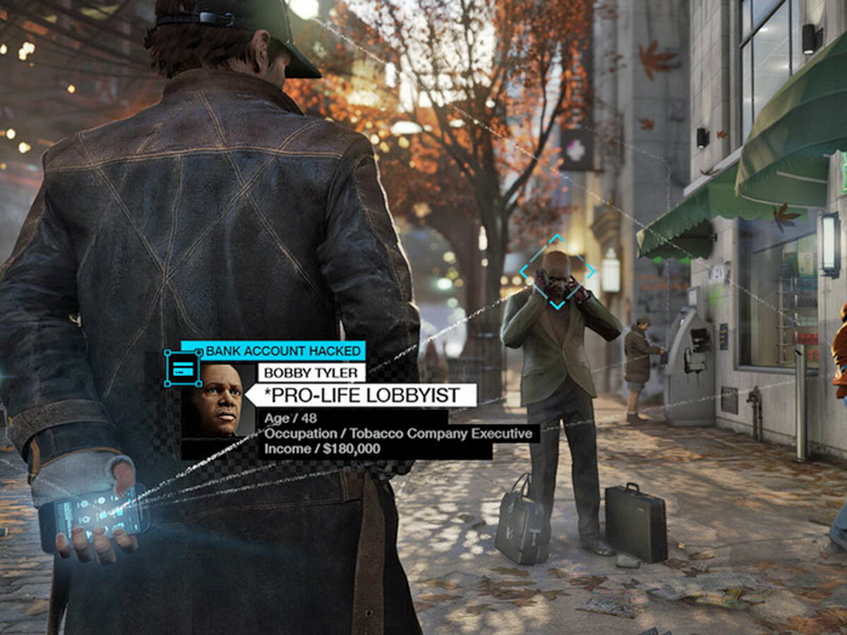 Watch Dogs hacking person