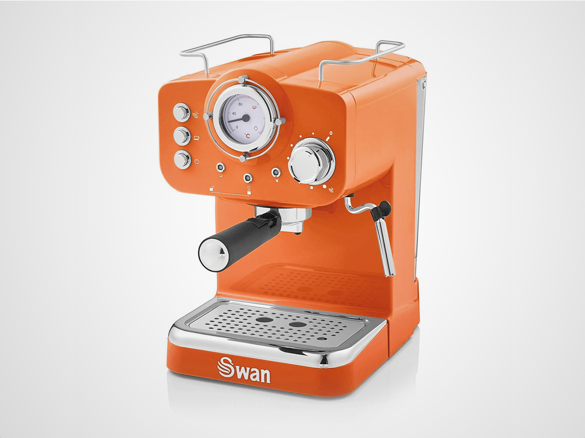 The kitsch caffeinator: Swan Retro Pump Espresso (£100)
