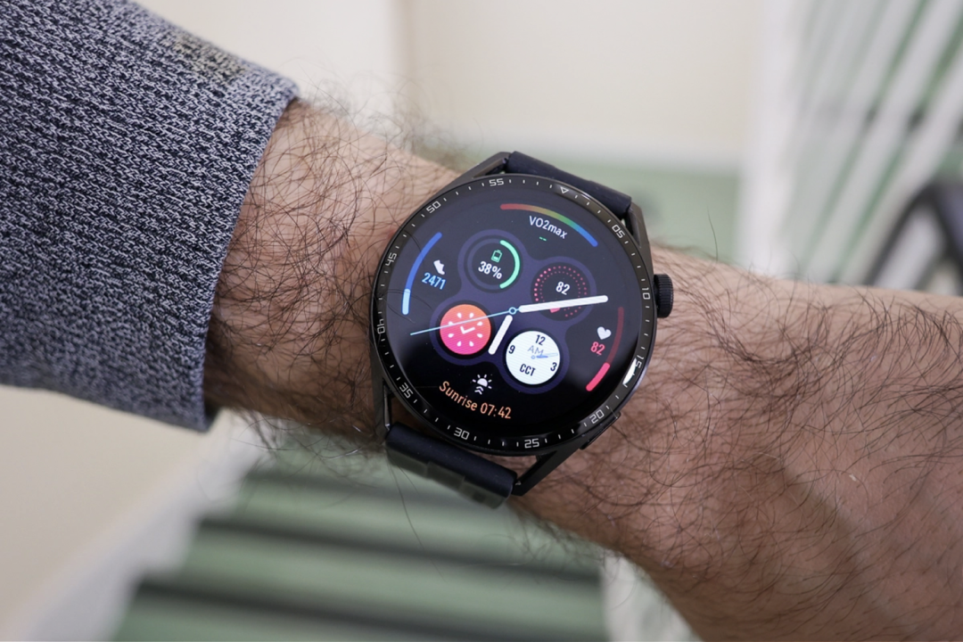 Best GPS sports watch Huawei GT 3 on wrist
