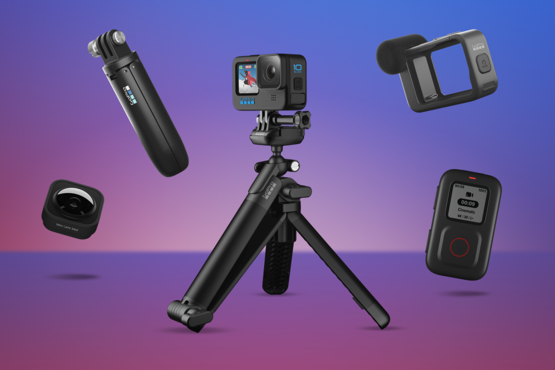 Best GoPro accessories featuring 3 Way 2.0 Media Mod The Remote Max Lens Mod and Shorty