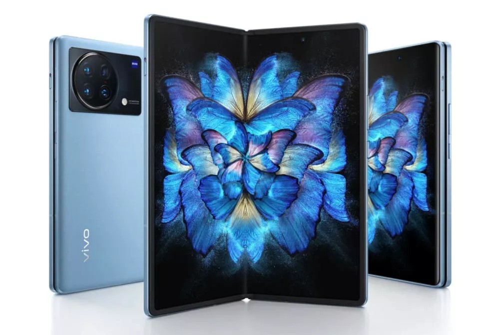 The Vivo X Fold foldable phone from different angles