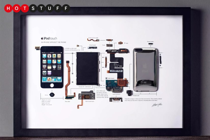 Memorialise the iPod with Grid Studio’s framed iPod Touch teardown